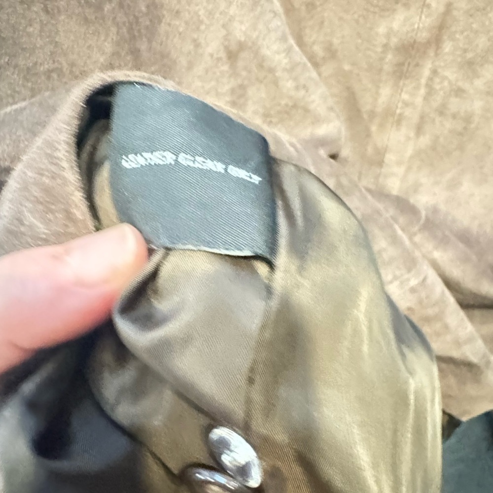 John Ashford Tan Leather Coat Medium - Picture 9 of 11
